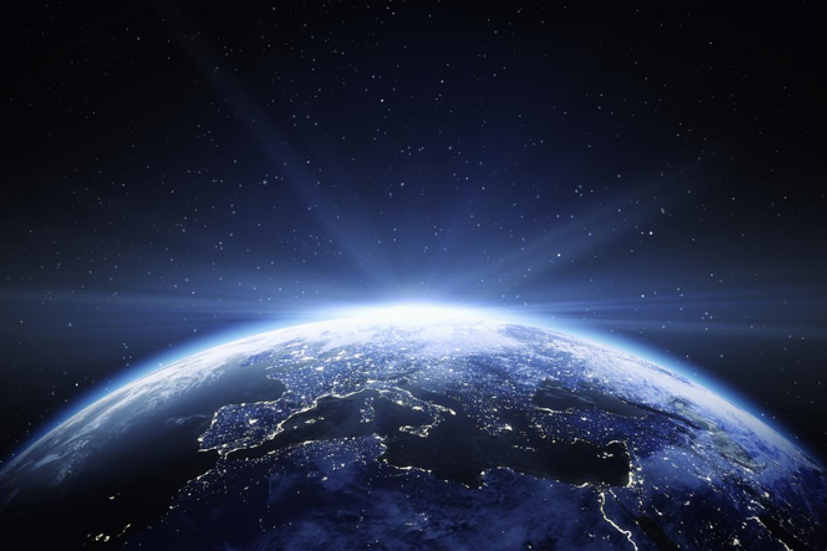 Vista satelital de la Tierra.