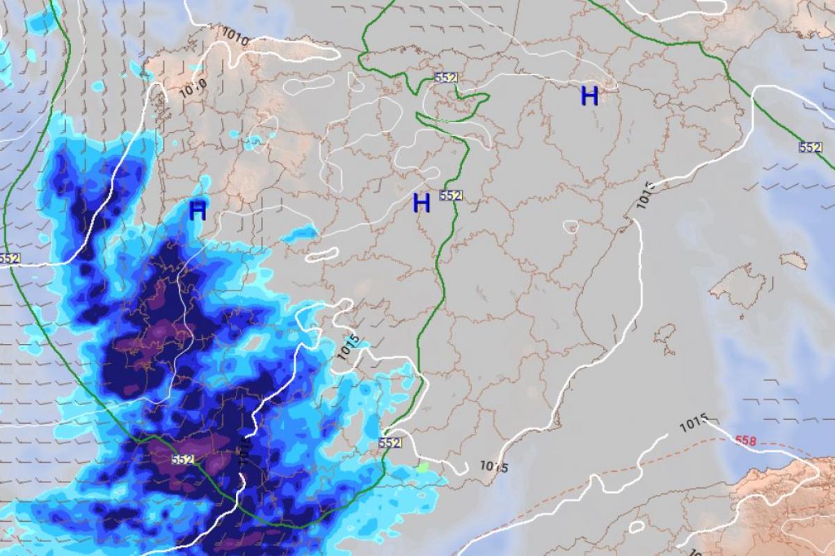 Modelo ECMWF para el miércoles 13 de marzo