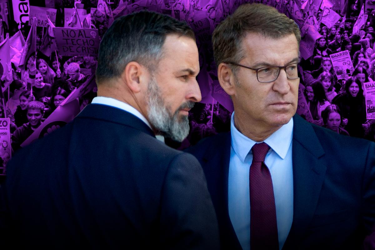 Santiago Abascal y Alberto Núñez Feijóo.