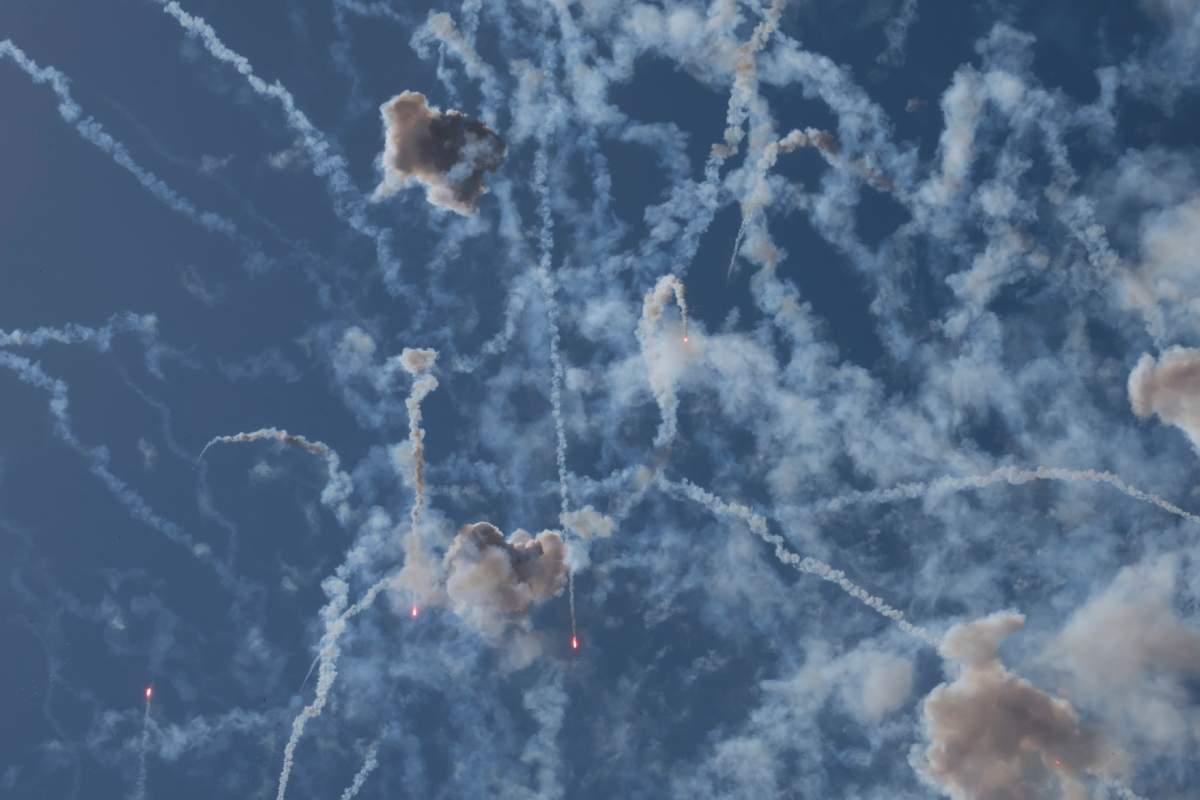 Mascletà durante las fallas