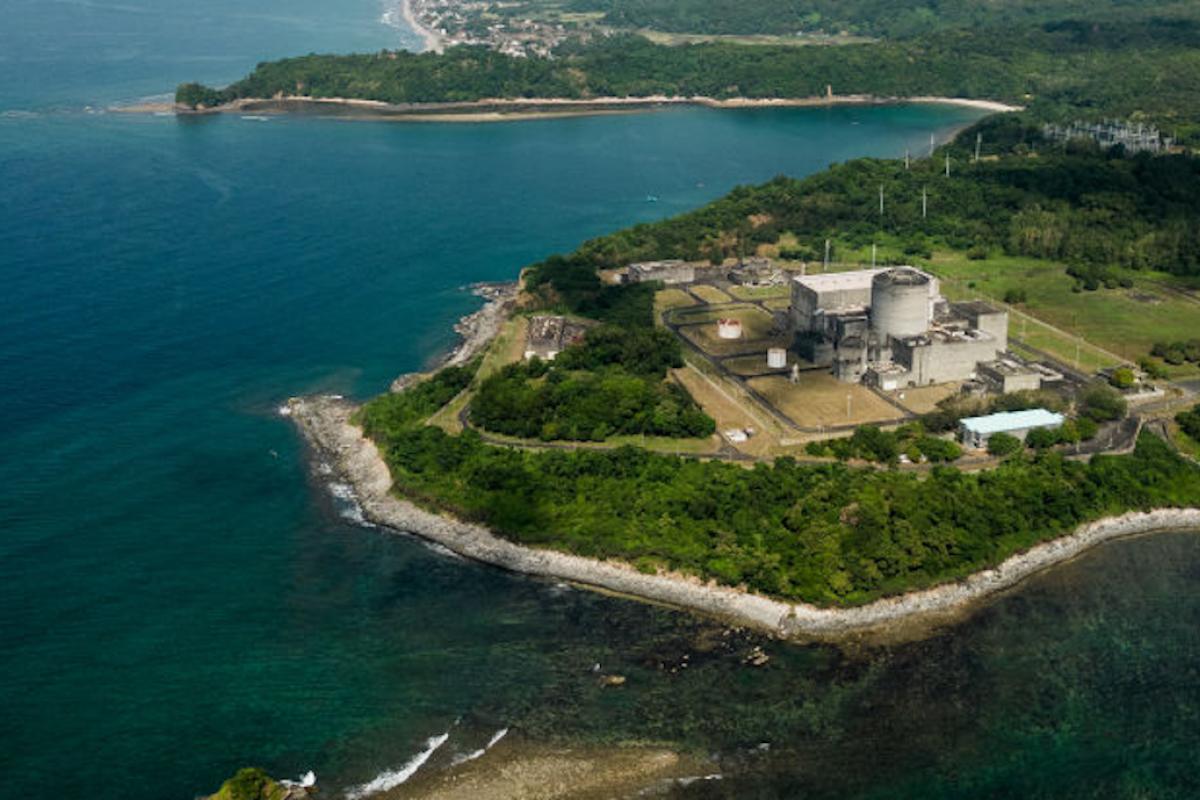 Imagen aérea de la ubicación de la central nuclear de Bataan, en Filipinas.