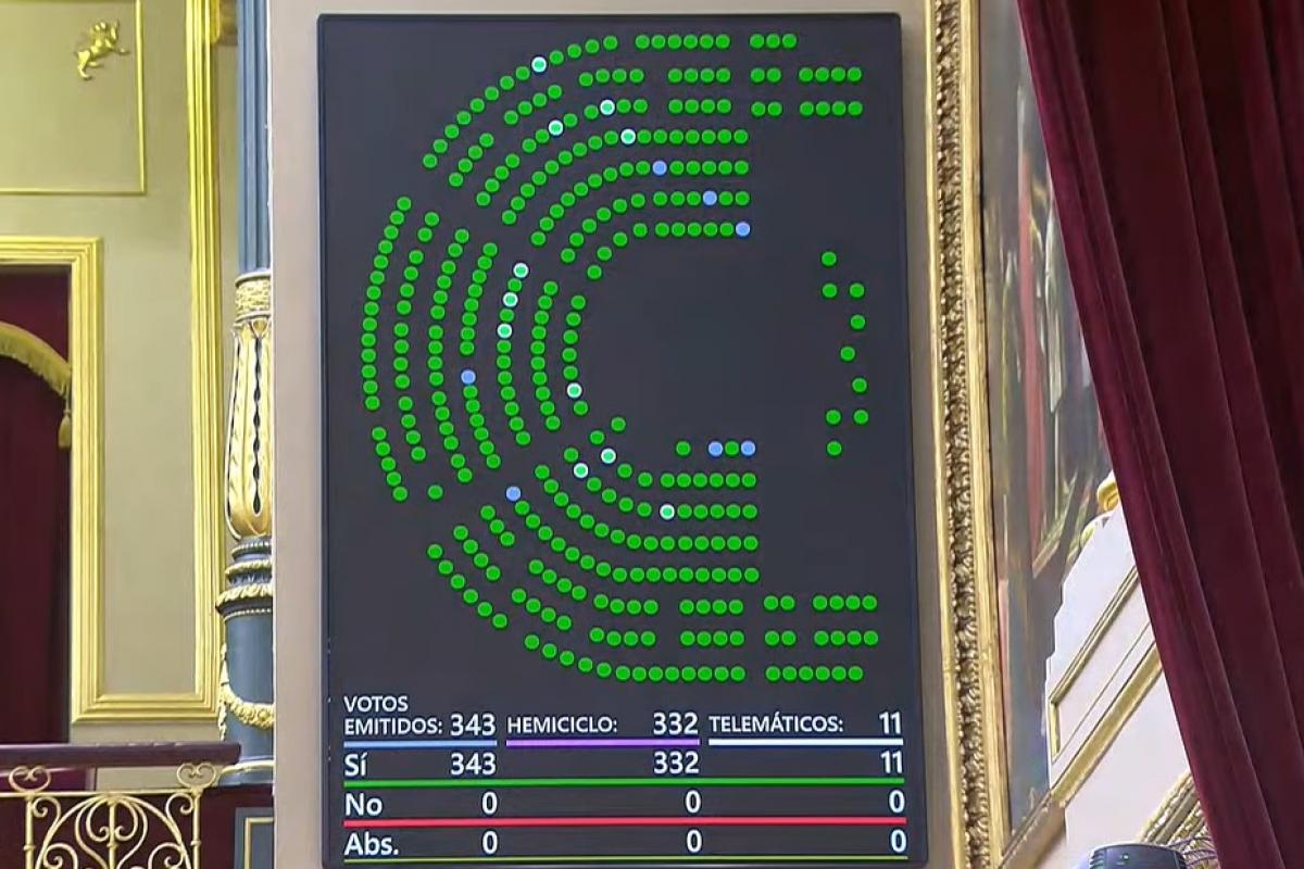 La votación en el Congreso de los Diputados.