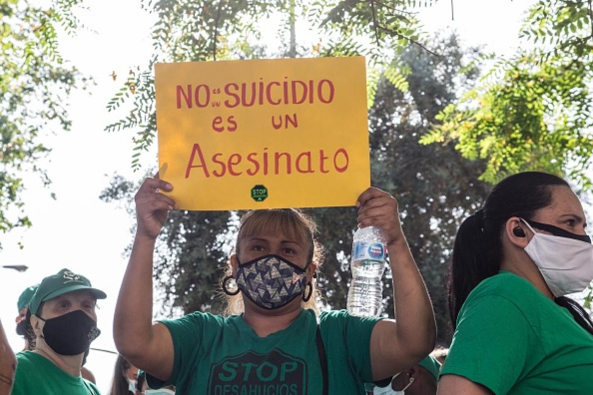 Imagen de archivo de una protesta contra los desahucios de la PAH.