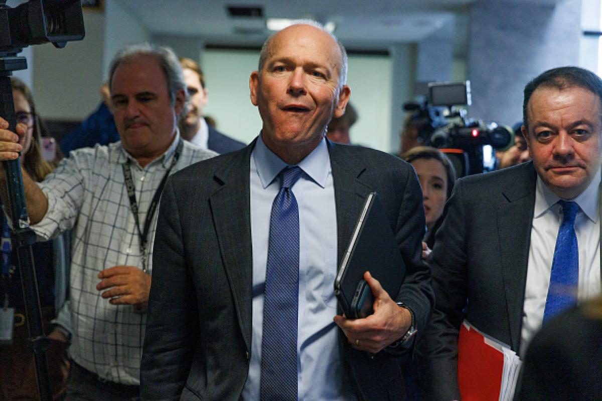El CEO saliente de Boeing Dave Calhoun, en una imagen de archivo.