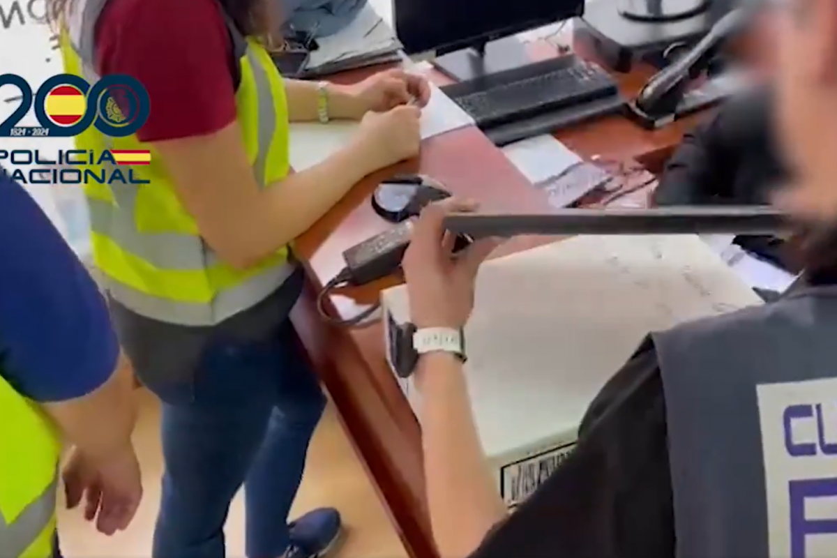 Imagen de uno de los registros practicados en Madrid.