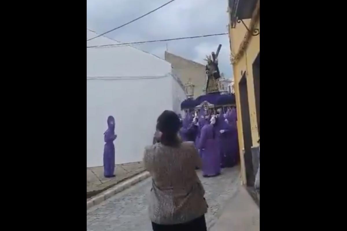 El paso de Semana Santa de Jesús Nazareno en Baena (Jaén).