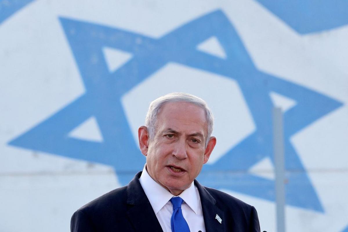 Benajmin Netanyahu, en un acto militar