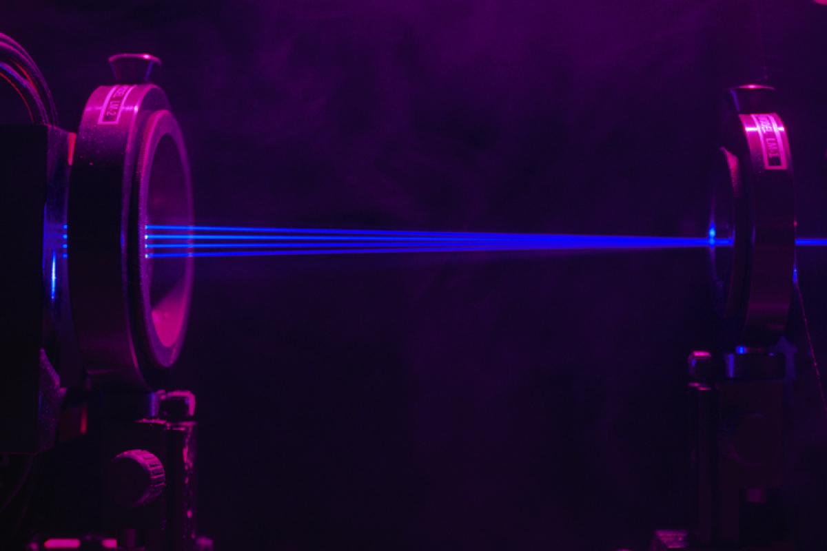 Imagen de archivo de un sistema láser, en Sillicon Valley (EEUU).