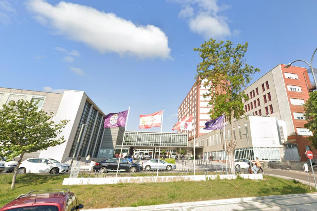 Vista de la fachada del Hospital Río Carrión de Palencia, en una captura de Google Maps.