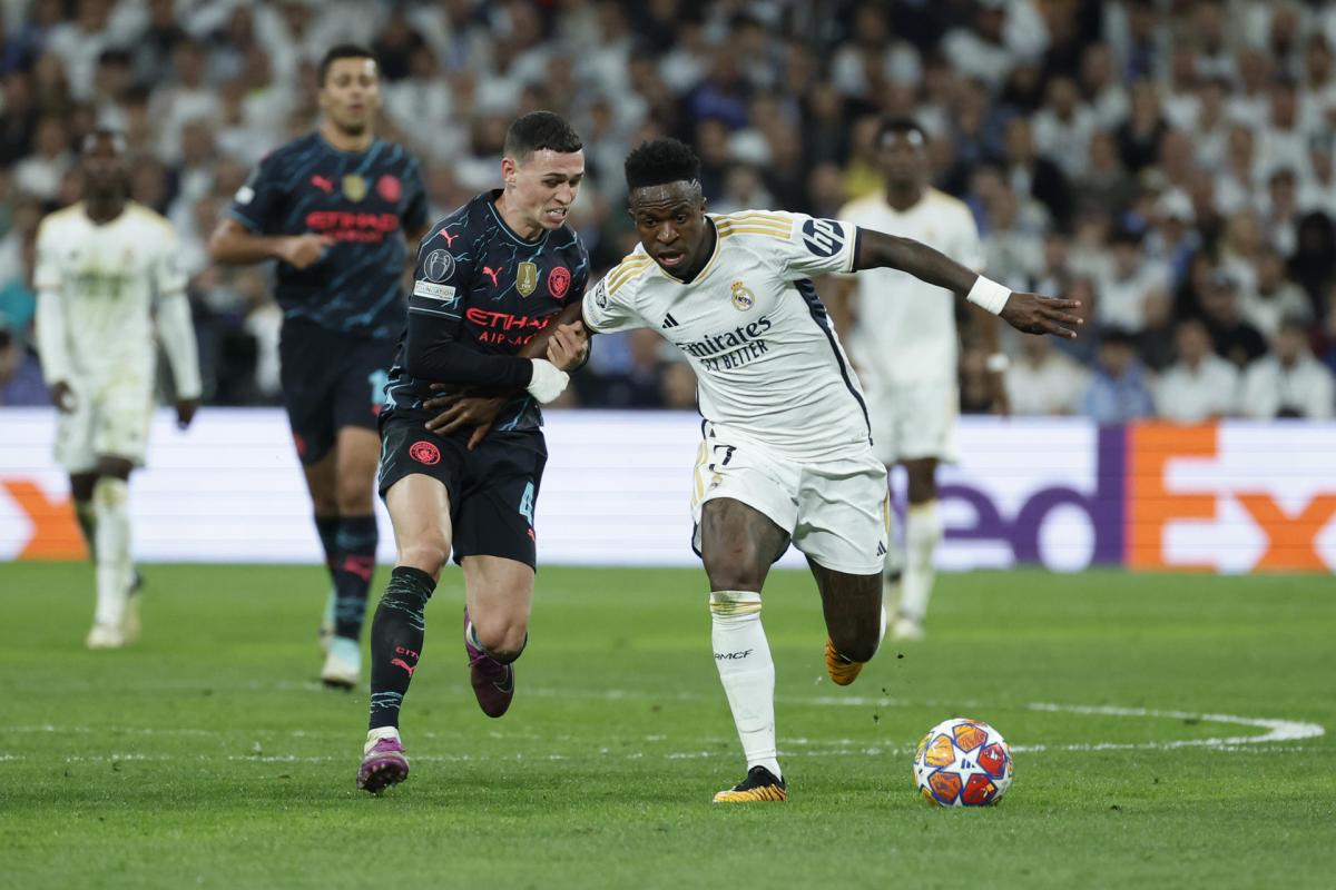 Uno de los lances del Real Madrid-Manchester City