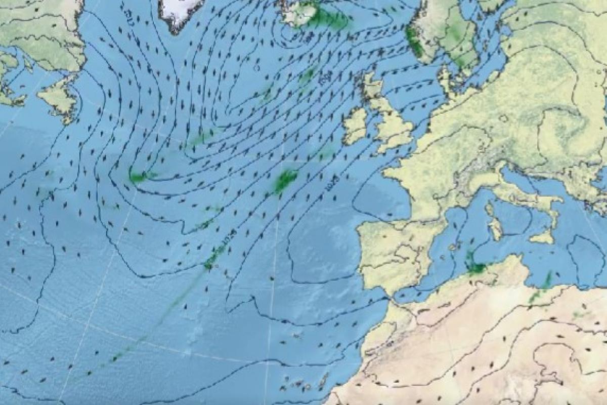 Mapa de previsión de AEMET