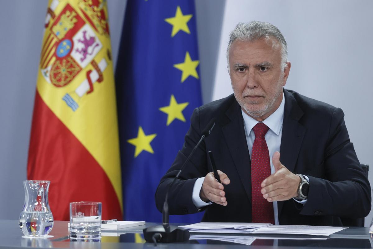 El ministro de Política Territorial y Memoria Democrática, Víctor Ángel Torres, en una rueda de prensa posterior a la reunión del Consejo de Ministros.