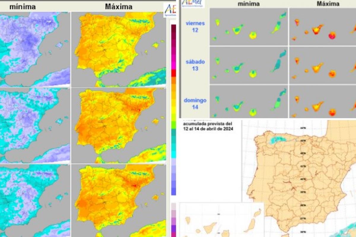 Mapa de previsiones de AEMET