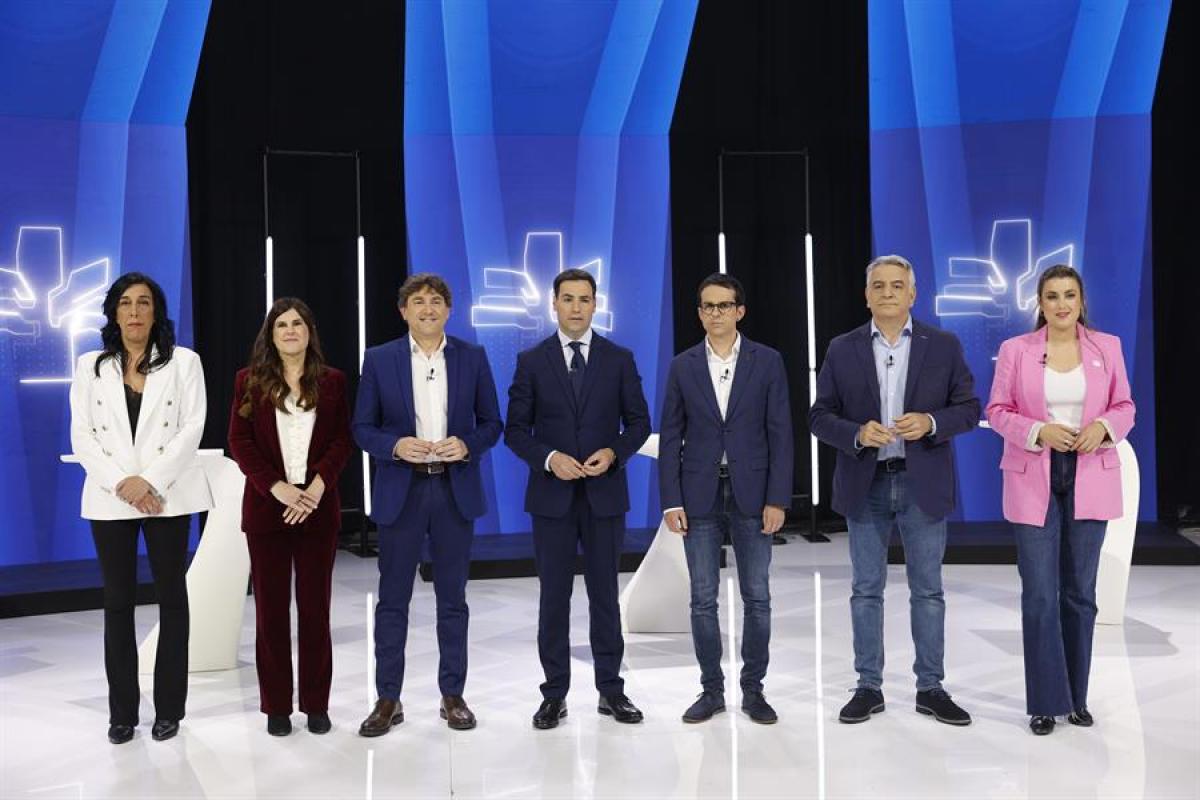 Los siete candidatos, en la previa del debate de EiTB