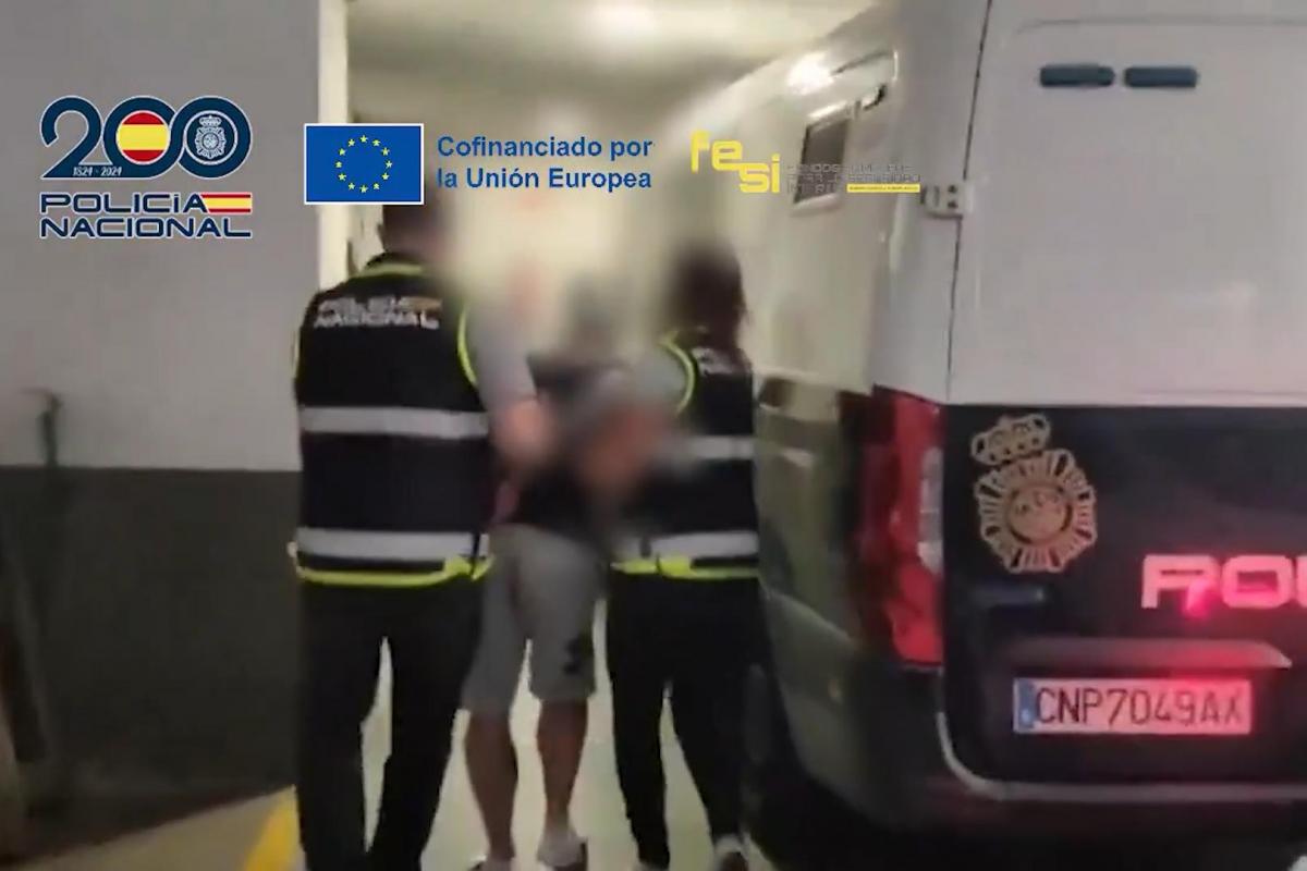 Momento de la detención del fugitivo más peligroso de Polonia, por parte de la Policía Nacional, en Marbella.