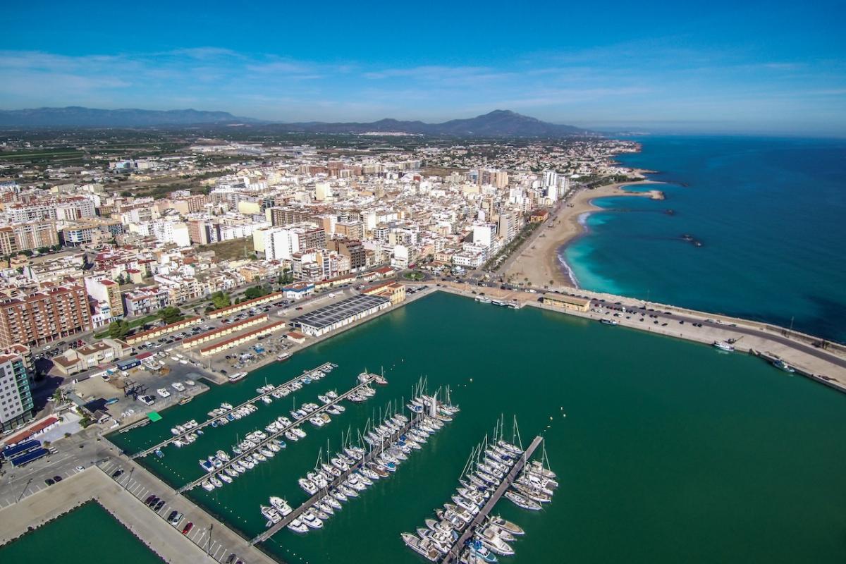 Vista aérea de Vinaròs, en Castellón.