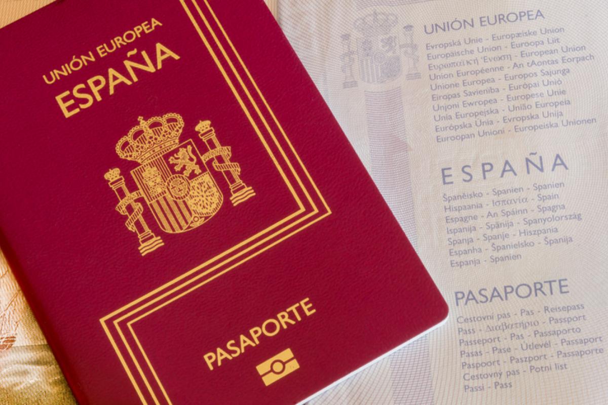 Imagen de archivo de un pasaporte español.