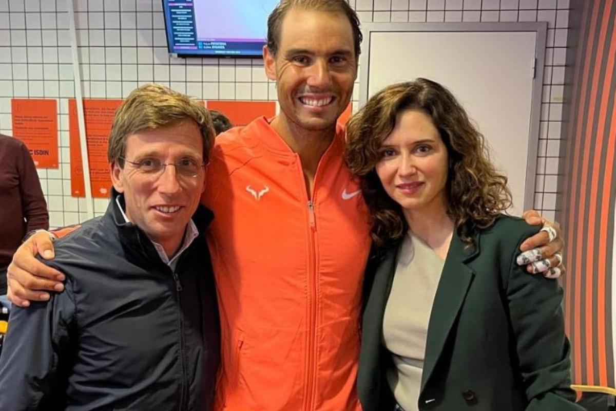 Rafa Nadal con Isabel Díaz Ayuso y José Luis Martínez-Almeida
