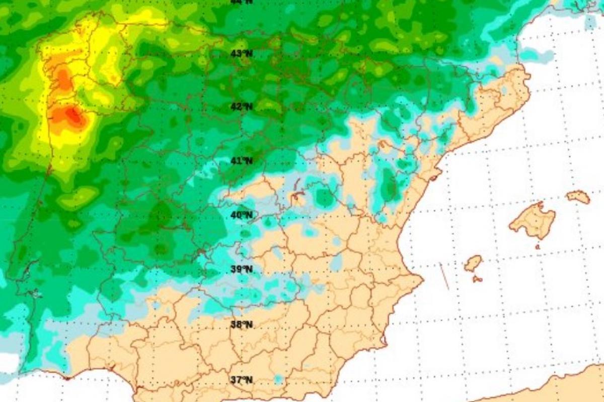 Mapa de la que se espera este sábado en España