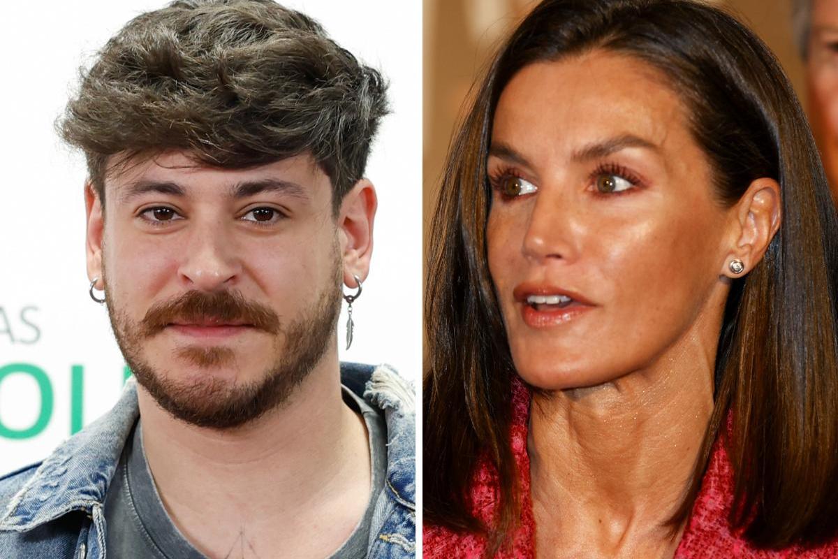 El cantante Luis Cepeda y la reina Letizia.