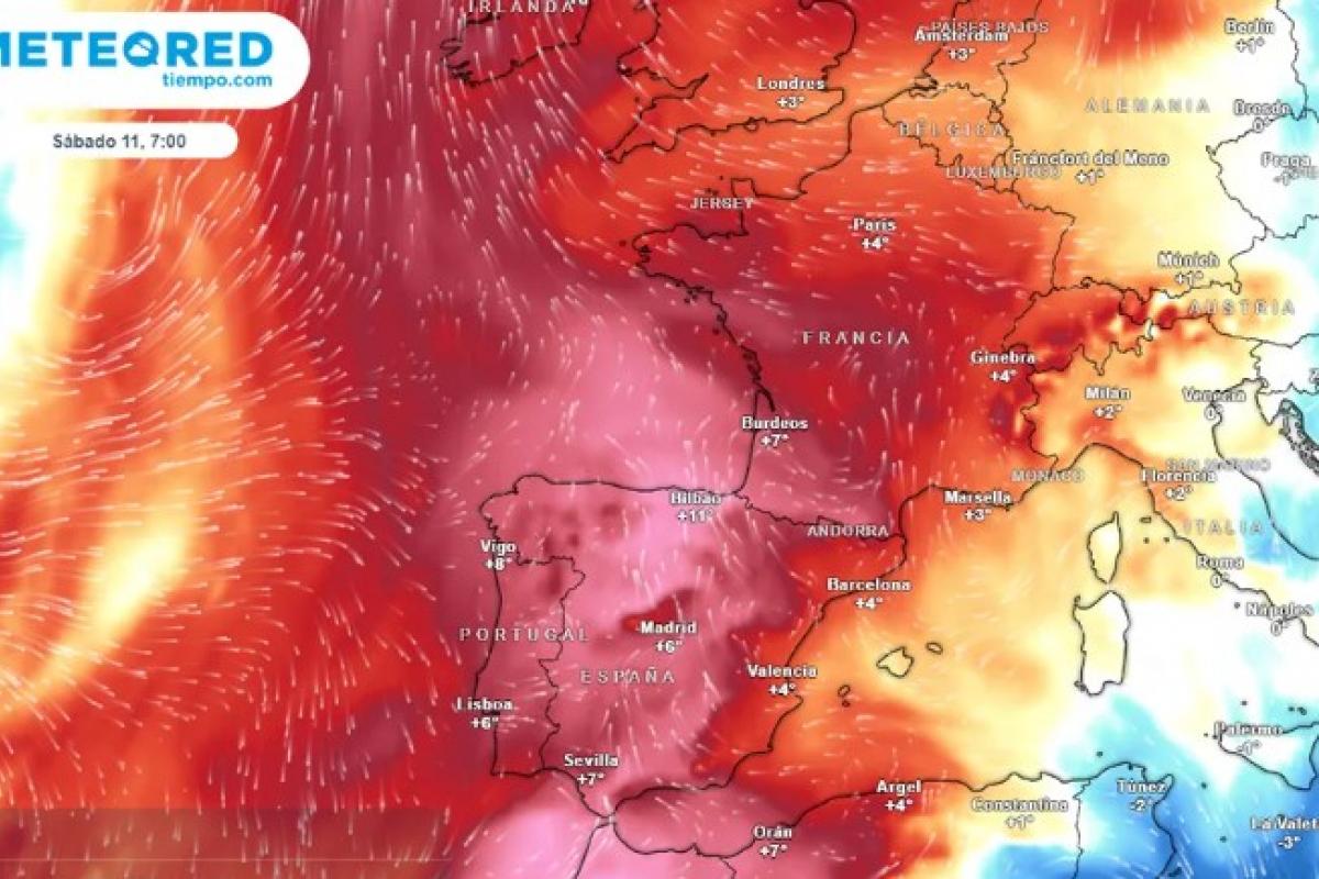 Mapa de previsión de Meteored