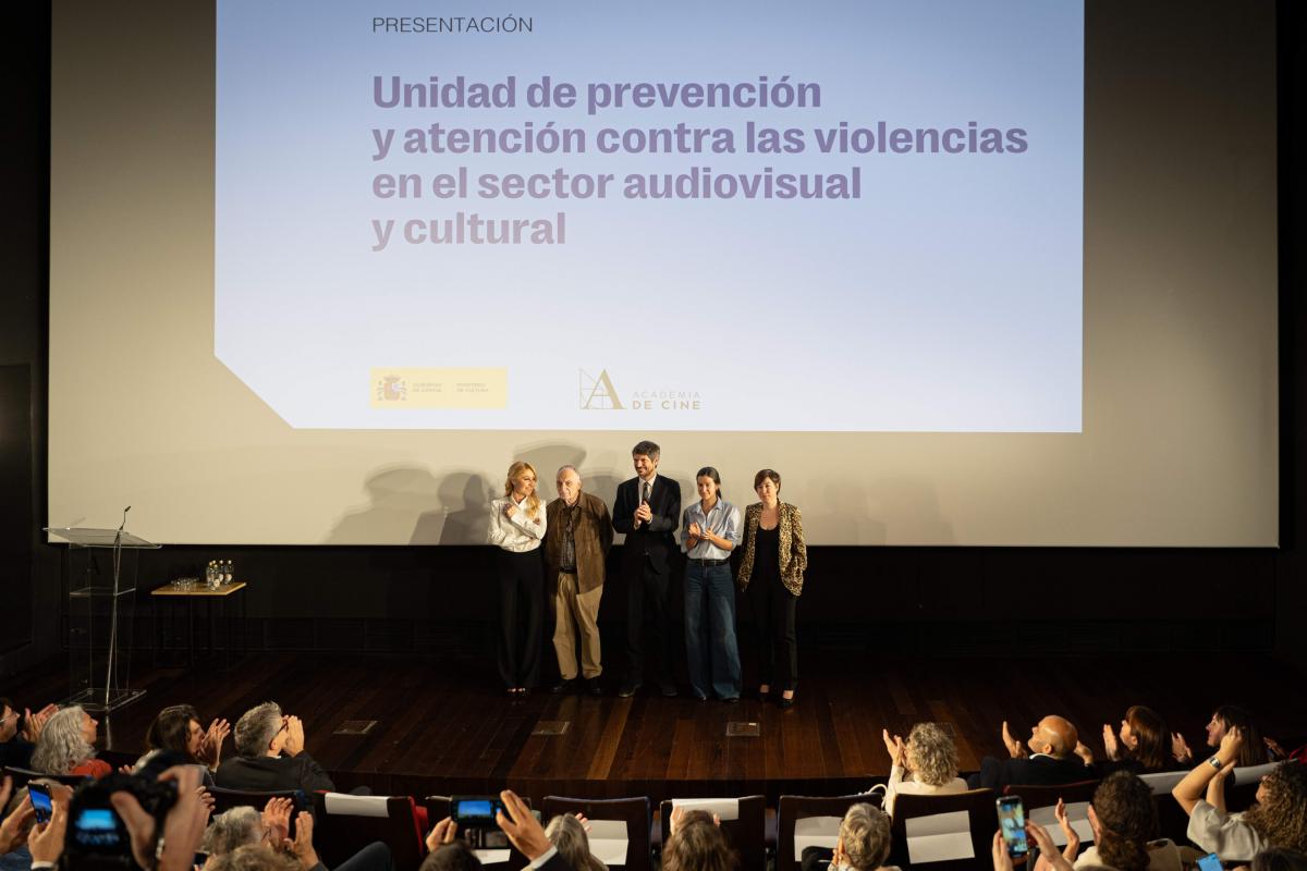 El Ministerio de Cultura y la Academia de Cine crean la Unidad de Prevención y Atención Contra las Violencias en el Sector Audiovisual y Cultural.