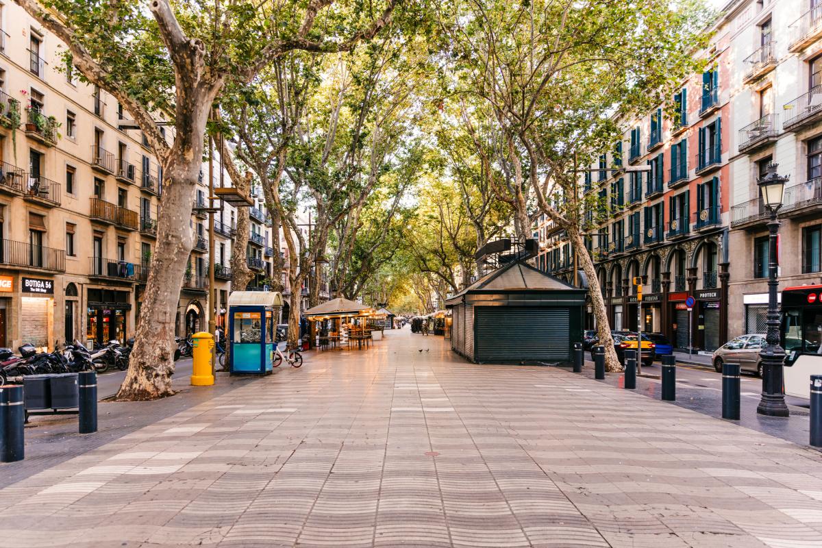 Las Ramblas de Barcelona.