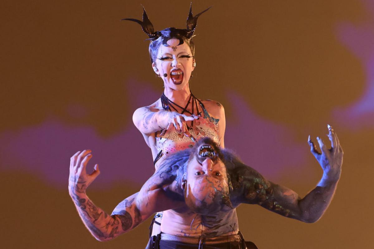 Bambie Thug, en la final de Eurovisión 2024.