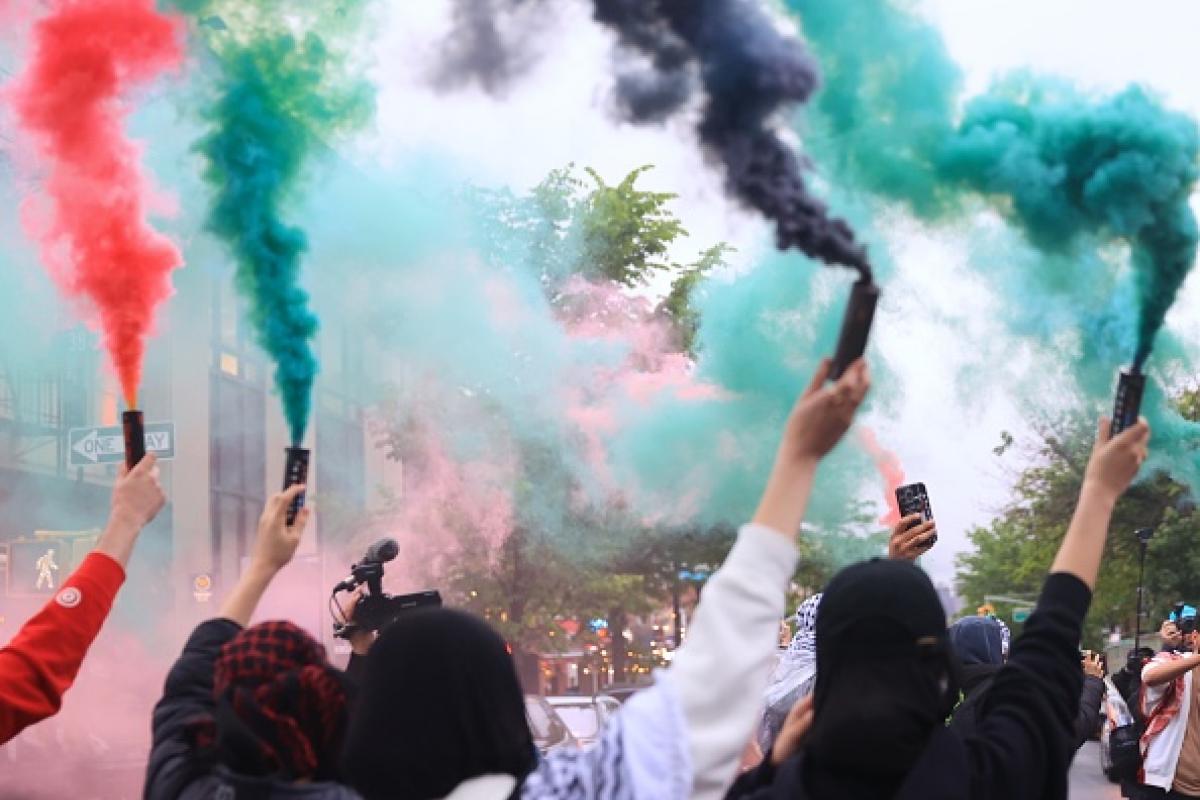 Conmemoración del 76º aniversario de la Nakba (Nueva York, EEUU).