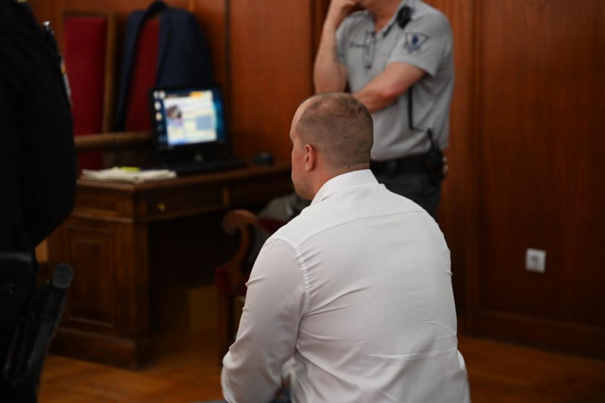 El acusado Eugenio Delgado durante el juicio por el asesinato de Manuela Chavero.