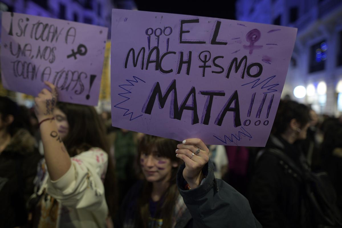 Manifestación contra la violencia de género en Madrid.