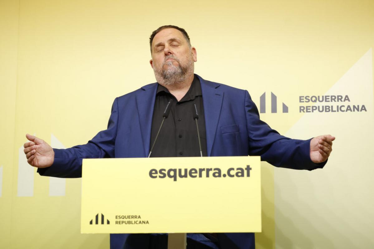 Oriol Junqueras, presidente de ERC, este jueves