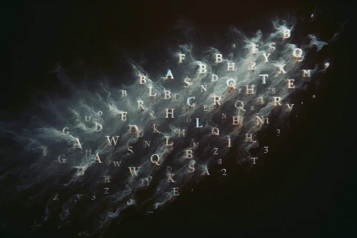 Letras que se van evaporando