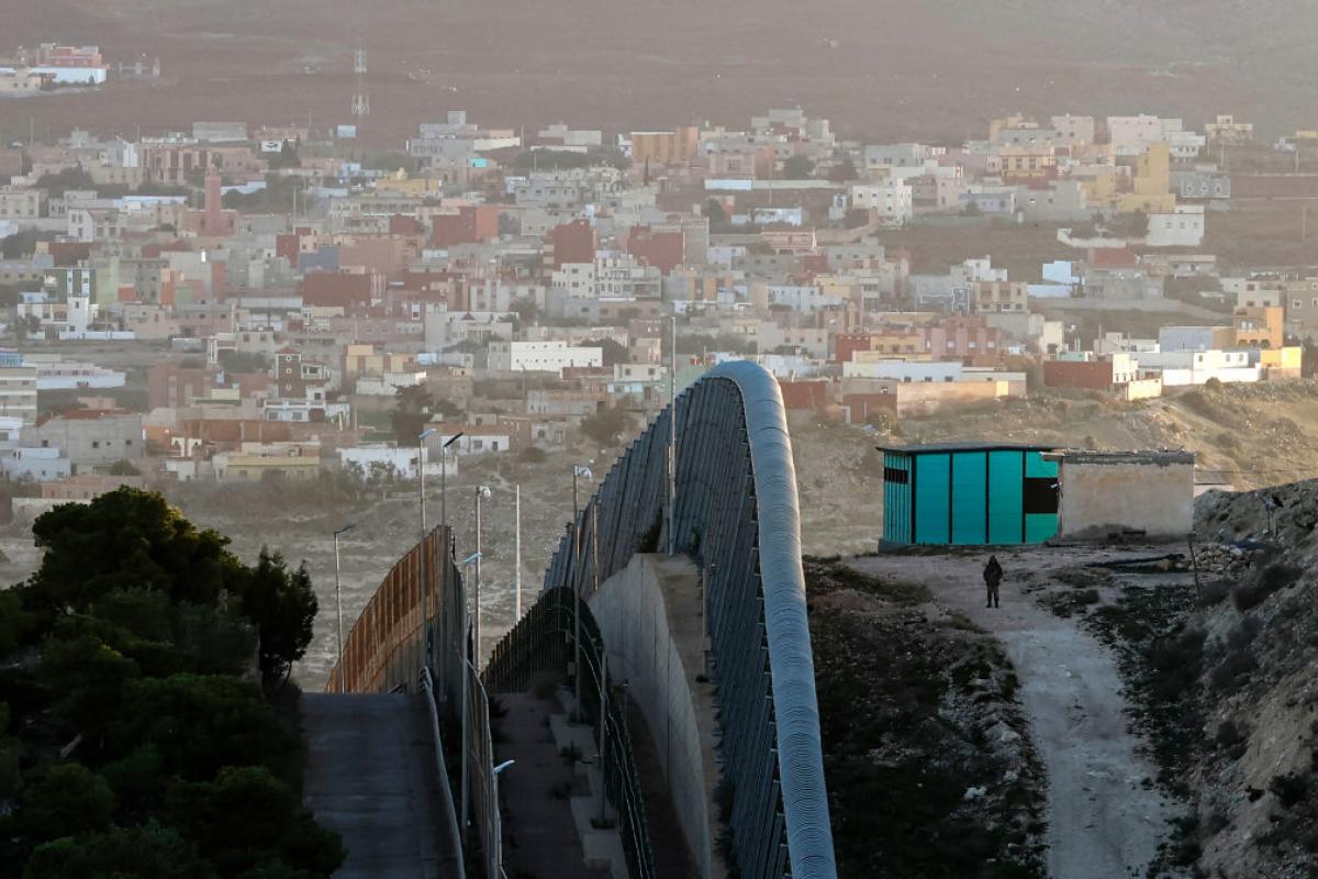 Imagen de archivo de un punto de la valla fronteriza entre España y Marruecos en Melilla