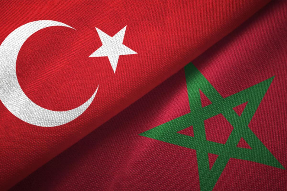 Imagen con las banderas de Turquía y Marruecos.