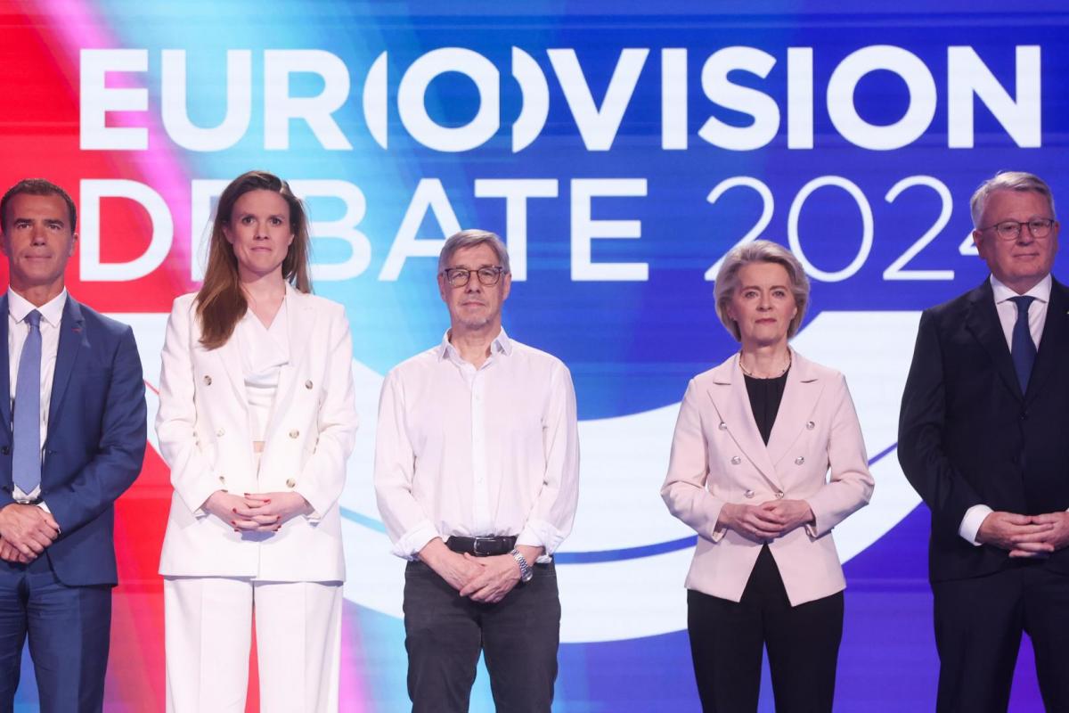 Los candidatos Sandro Gozi, Terry Reintke, Walter Baier, Ursula von der Leyen y Nicolas Schmit.