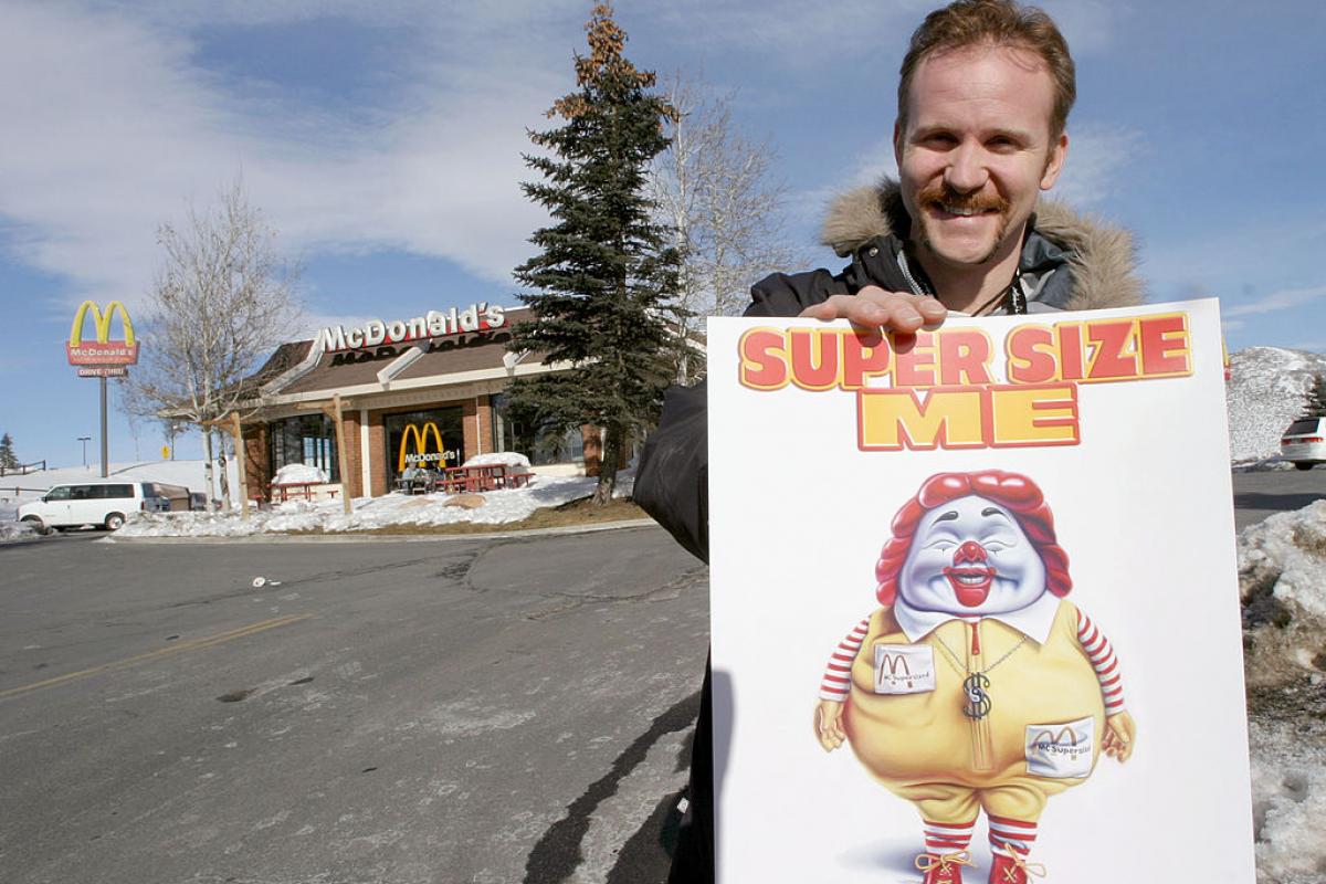 Morgan Spurlock, director de 'Super Size Me', fotografiado en 2004.
