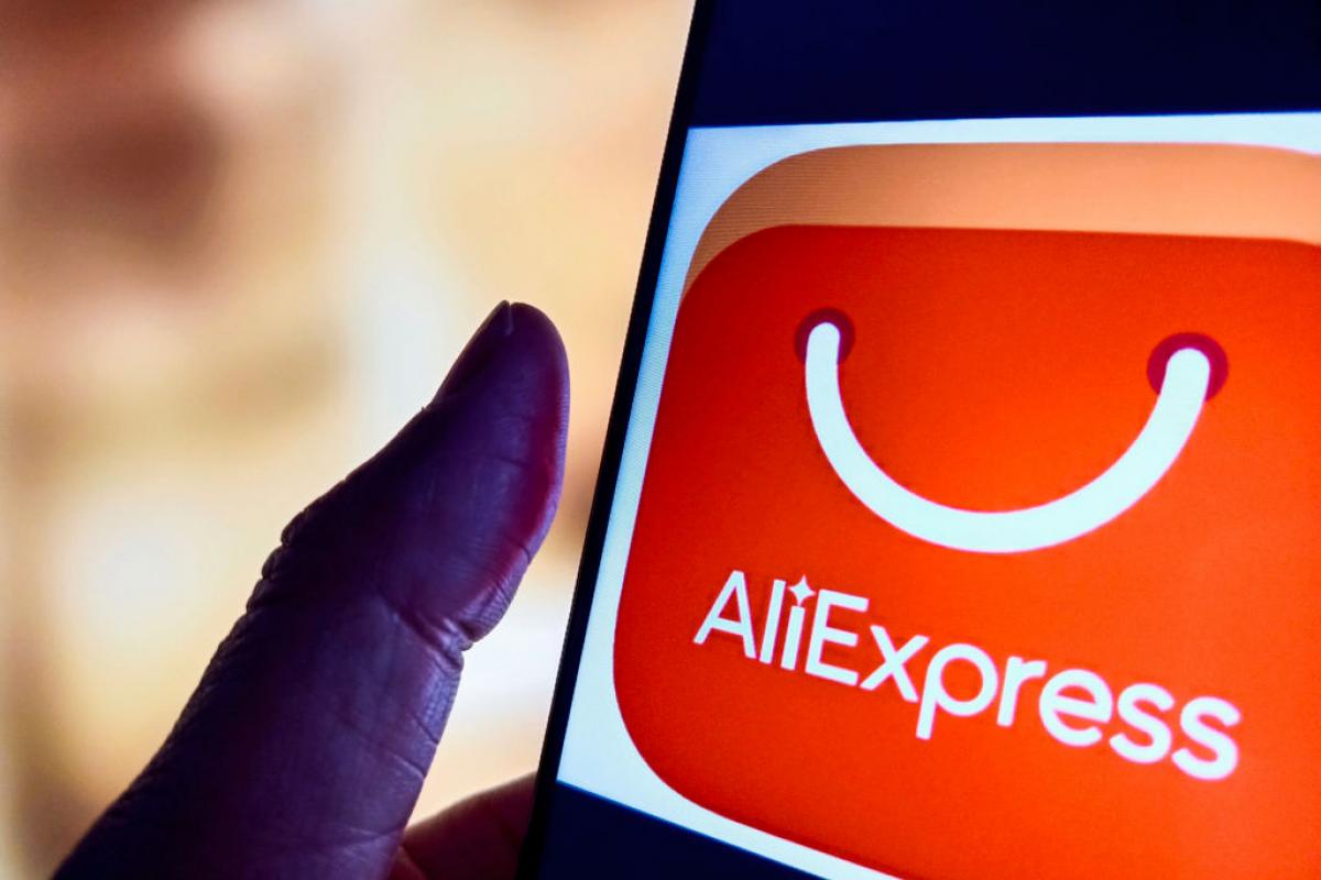 Imagen de archivo de un logo de AliExpress.