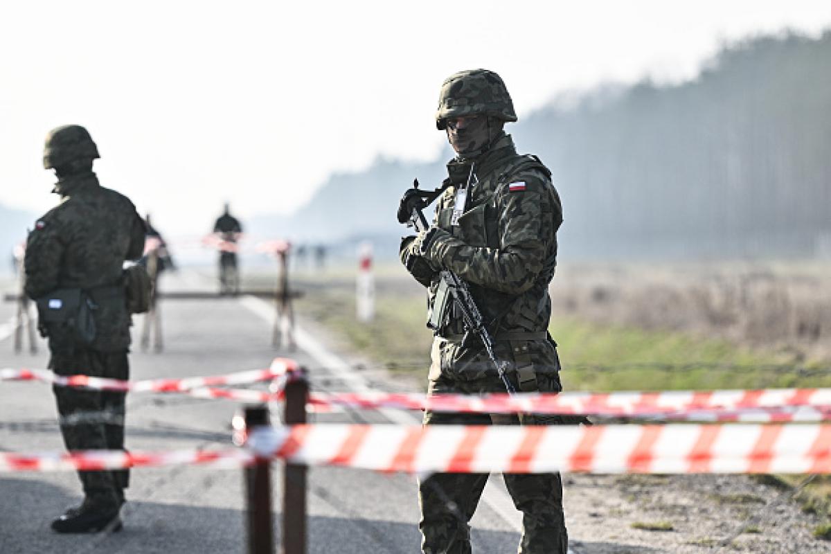 Imagen de archivo de soldados polacos.