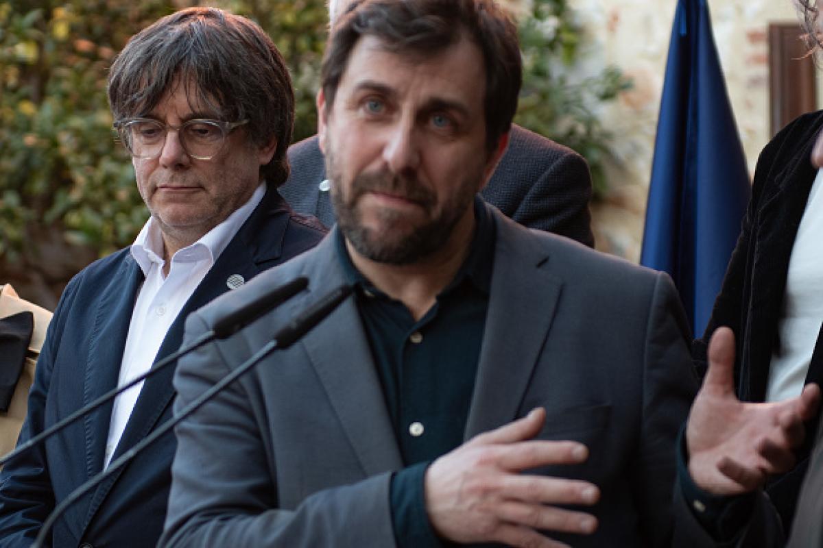 El candidato de Junts a las elecciones europeas, Antoni Comín, en una imagen de archivo junto a Carles Puigdemont.