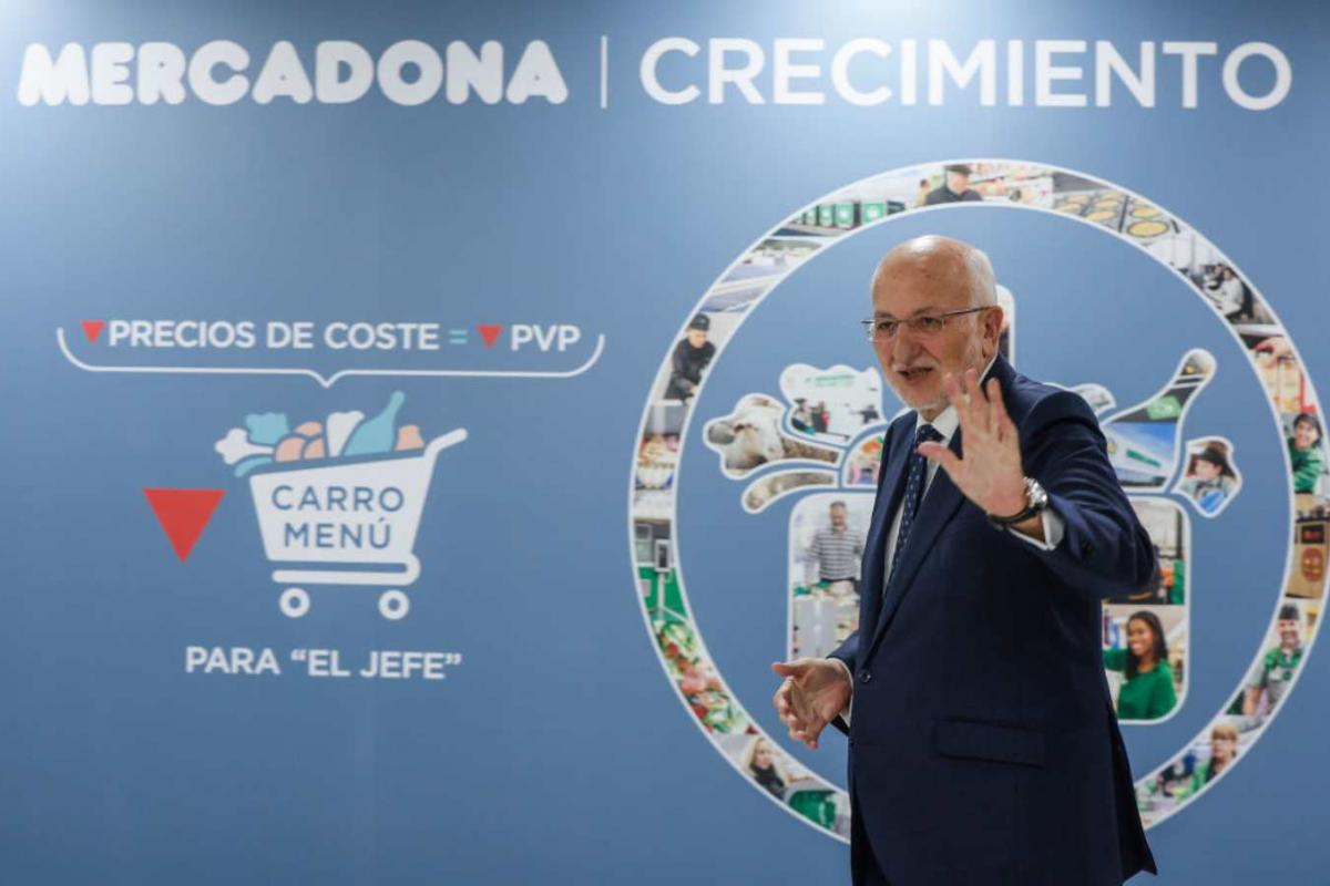 Joan Roig en una de las presentaciones de los resultados fiscales de Mercadona
