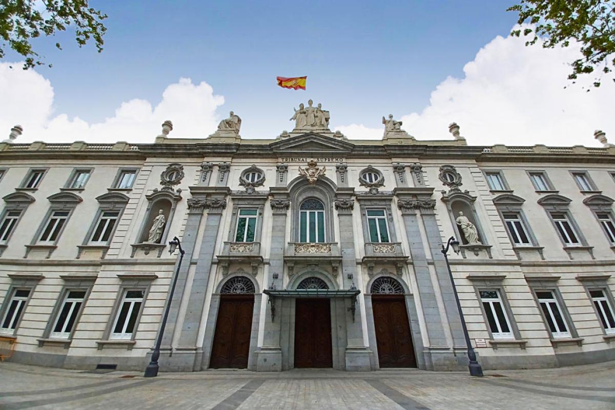 Vista exterior de la fachada del Tribunal Supremo, en Madrid.