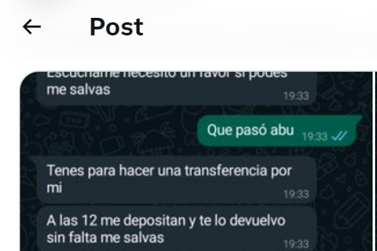 La conversación de WhatsApp del usuario @yamilpene