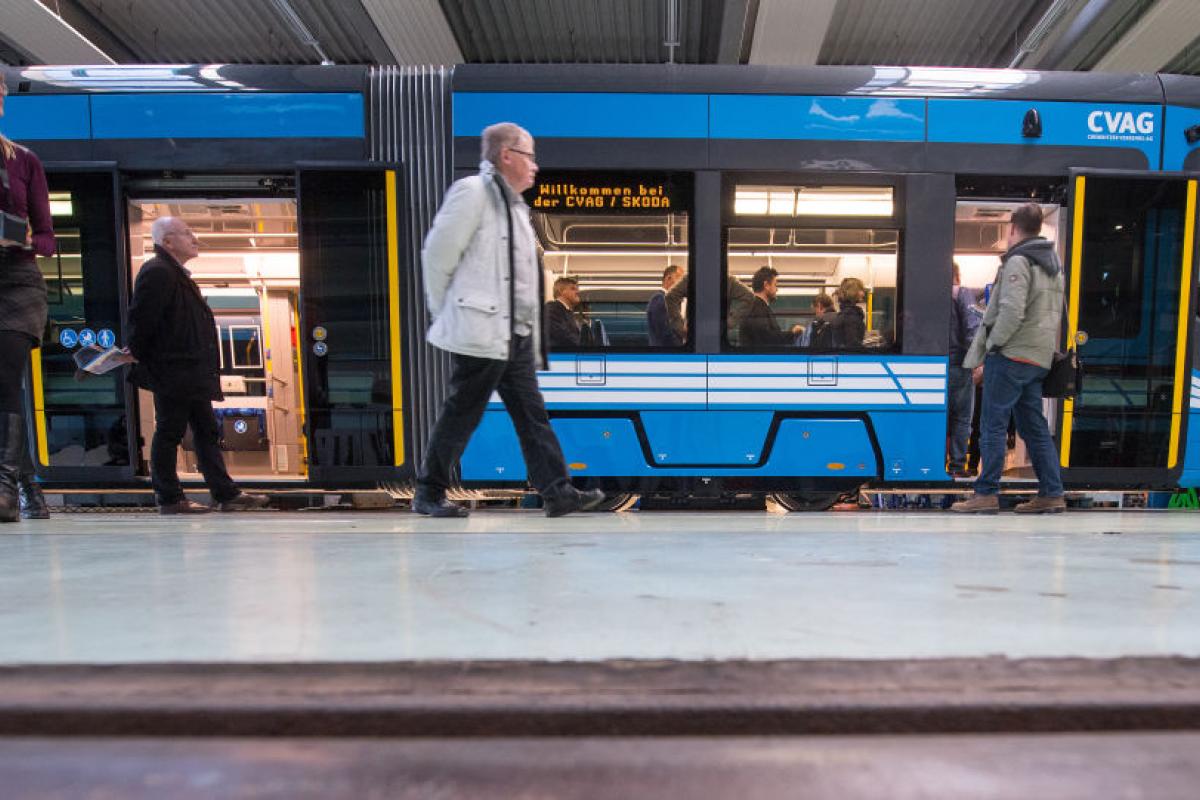 Tranvía desarrollado por Skoda para el transporte público en la ciudad alemana de Chemnitz.