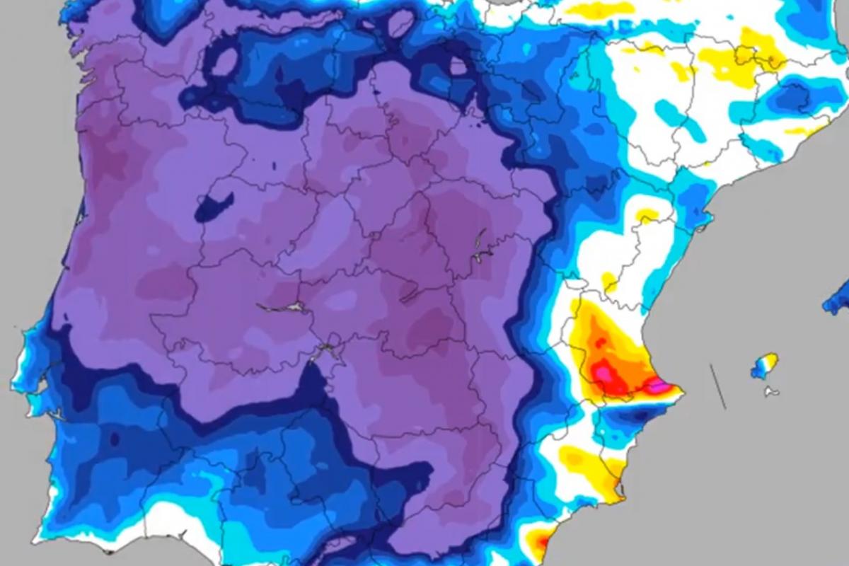Variación de las temperaturas en la previsión de la AEMET para este sábado.
