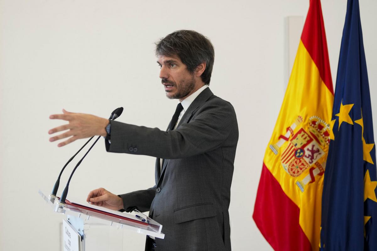 El ministro de Cultura, Ernest Urtasun, informa este miércoles sobre nuevas actuaciones en el marco de 'Cultura con Memoria'.