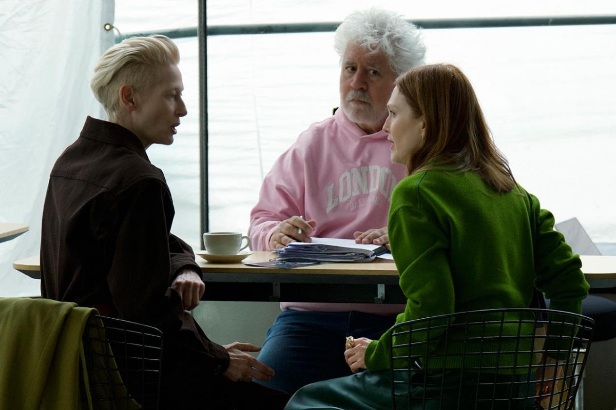 Pedro Almodóvar, Tilda Swinton y Julianne Moore.