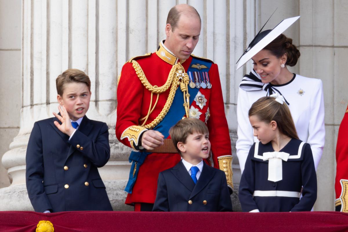 Los príncipes de Gales y sus hijos, en el desfile Trooping the Colour de 2024.