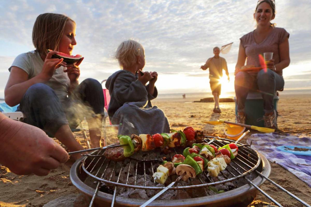 Comilona en la playa