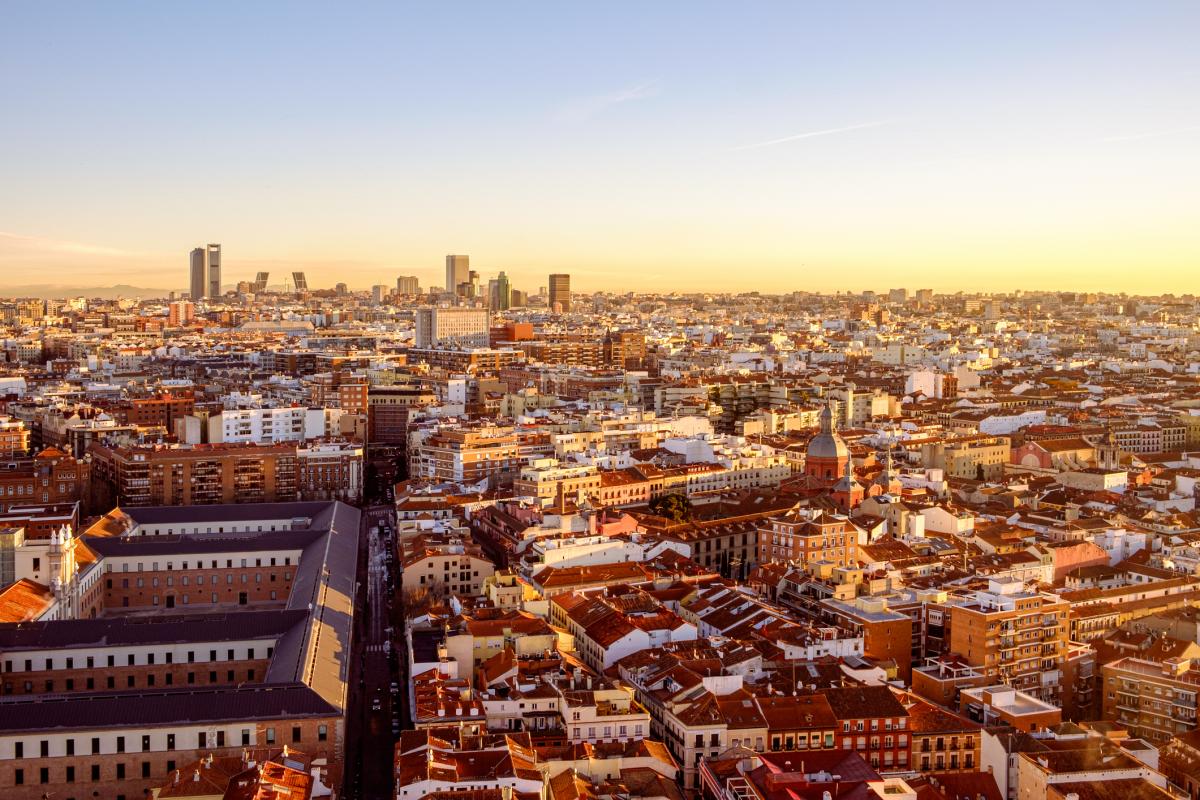 Imagen aérea de la ciudad de Madrid.